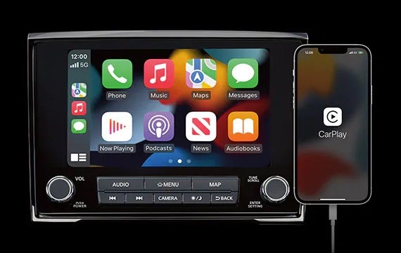 Stay connected with a standard 8" touch-screen display 2023 Nissan Titan | JP Nissan in Blytheville AR